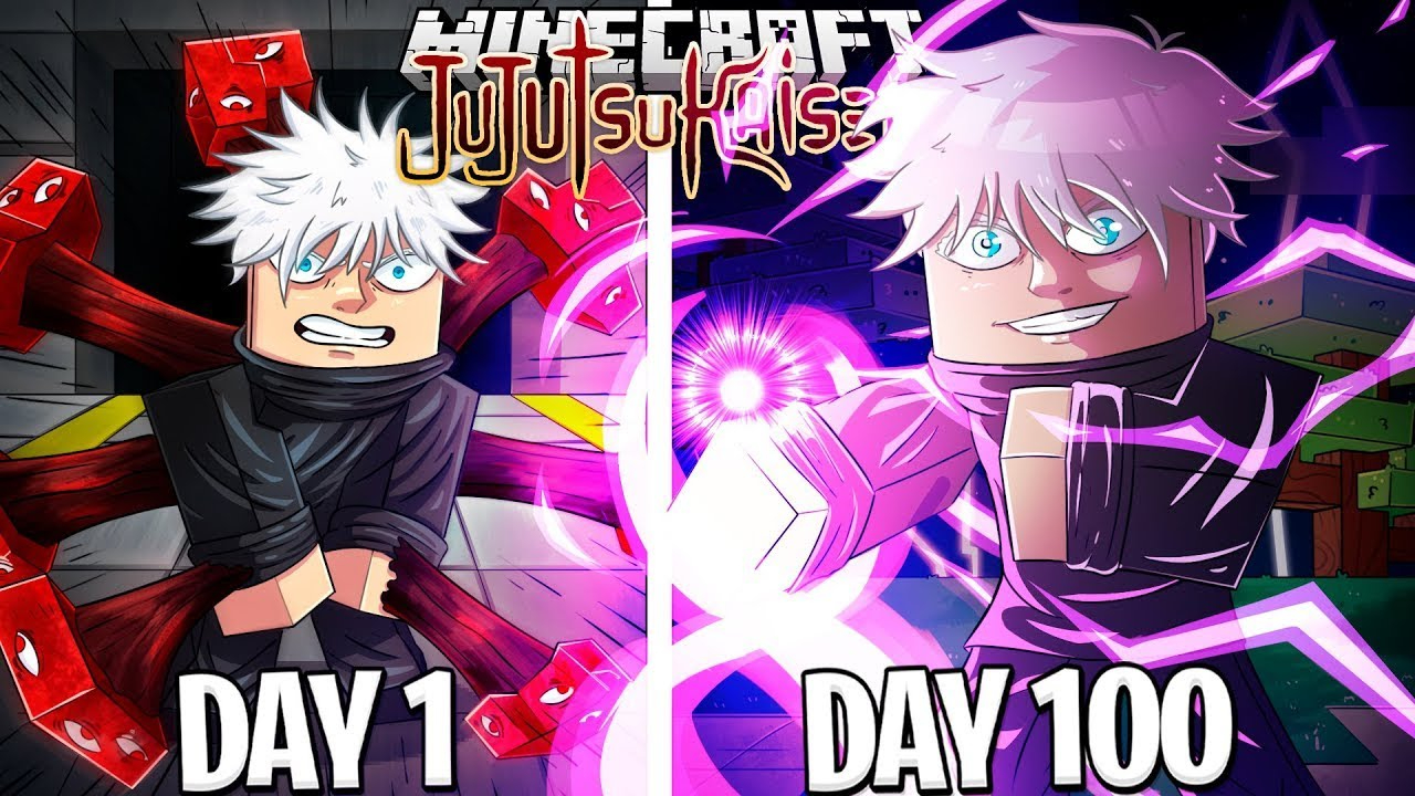 Surviving 100 days as Gojo in Minecraft